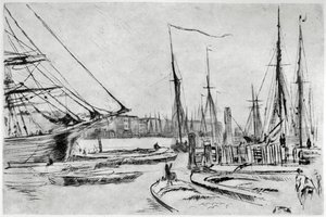 En skisse fra Billingsgate, 1800-tallet 1904. av James Abbott McNeill Whistler