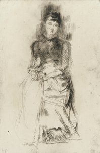 Agnes, ca. 1873-75 (drypont på papir) av James Abbott McNeill Whistler