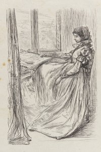 En illustrasjon til Morgenen før massakren på St. Bartholomew, 1862. av James Abbott McNeill Whistler
