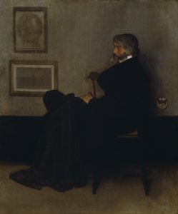 Arrangement i grått og svart, nr. 2: Portrait of Thomas Carlyle (1795-1881) 1872-73 (olje på lerret) av James Abbott McNeill Whistler
