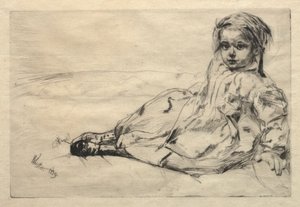 Bibi Valentin, 1859. av James Abbott McNeill Whistler