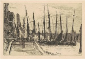 Billingsgate, 1859. av James Abbott McNeill Whistler