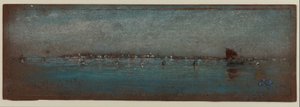 Blått og sølv - Øyene, Venezia, 1879-80 (pastell på brunt papir) av James Abbott McNeill Whistler