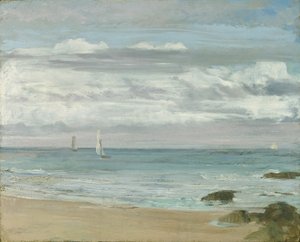 Blått og sølv: Trouville, ca. 1865