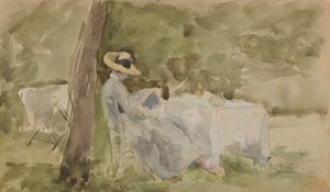 Frokost i hagen, 1885-1886. av James Abbott McNeill Whistler