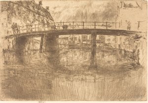 Bridge, Amsterdam, 1889. av James Abbott McNeill Whistler