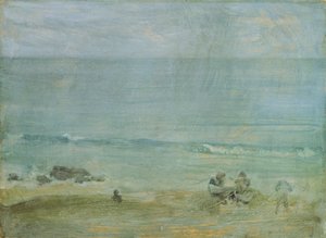 Ved bredden, St. Ives (olje om bord) av James Abbott McNeill Whistler
