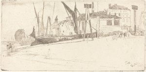 Chelsea Wharf, 1863. av James Abbott McNeill Whistler