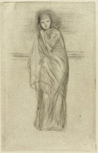 Drapert modell, 1870. av James Abbott McNeill Whistler
