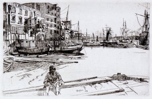 Eagle Wharf (Tyzac, Whitely og Co) av James Abbott McNeill Whistler
