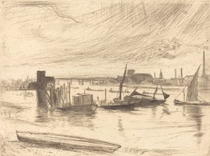 Tidlig morgen, Battersea, 1861. av James Abbott McNeill Whistler