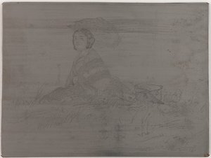 En Plein Soleil. Ukansellert plate fra Twelve Etchings from Nature The French Set, 1858. av James Abbott McNeill Whistler