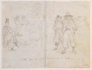 Gikk inn på den store promenaden i Baden, 1858. av James Abbott McNeill Whistler
