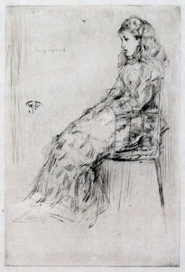 Fanny Leyland, ca. 1874 (tørrpunkt) av James Abbott McNeill Whistler