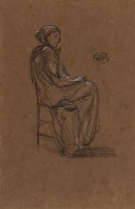Kvinnefigur, sittende, 1870-1873. av James Abbott McNeill Whistler