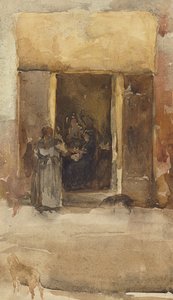 Figurer i en døråpning, ca. 1897-99 av James Abbott McNeill Whistler