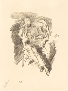 Firelight: Joseph Pennell, nr. 2, 1896. av James Abbott McNeill Whistler