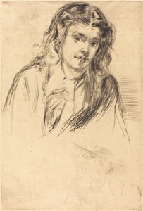 Fumettes bøyde hode, 1859. av James Abbott McNeill Whistler