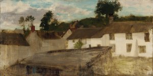 Grønt og sølv: Devonshire Cottages, 1883 eller 1884. av James Abbott McNeill Whistler