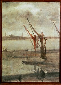 Grå og sølv, Chelsea Wharf av James Abbott McNeill Whistler