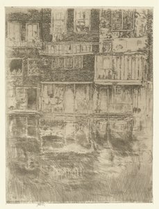 Hus i Amsterdam Square House, Amsterdam av James Abbott McNeill Whistler