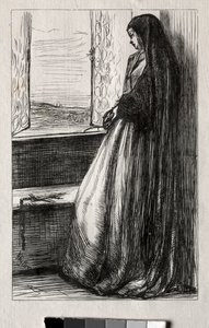 Illustrasjon for grev Bruckhardt i Once a Week, 1862. av James Abbott McNeill Whistler