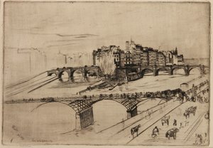 Isle of the City, Paris, 1859. av James Abbott McNeill Whistler