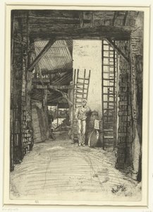 Kalkbrander Kalkbrenneren Seksten etsninger av scener på Themsen og andre emner (serietittel) av James Abbott McNeill Whistler