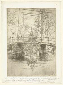 Liten vindebro i Amsterdam Lille vindebro, Amsterdam av James Abbott McNeill Whistler