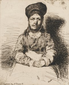 La Retameuse. En av de tolv etsningene fra naturen The French Set, 1858. av James Abbott McNeill Whistler