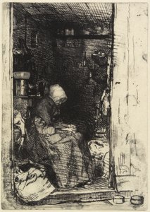 La Vieille aux Loques fra "Twelve Etchings from Nature" av James Abbott McNeill Whistler