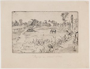 Landskap med hester, 1859. av James Abbott McNeill Whistler