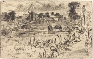 Landskap med hesten, 1859. av James Abbott McNeill Whistler
