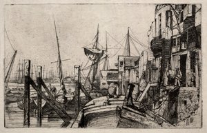 Limehouse, 1859. av James Abbott McNeill Whistler