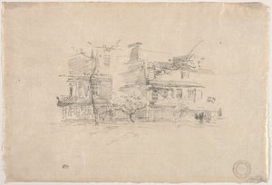 Lindsay Row, Chelsea, 1888. av James Abbott McNeill Whistler