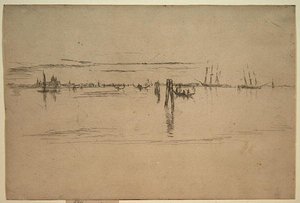 Long Lagoon, ca. 1879-80 (etsing og karbonblekk på papir) av James Abbott McNeill Whistler