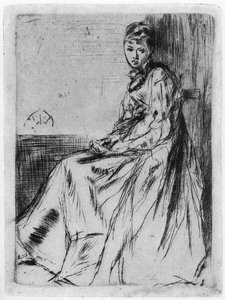 Maude, sittende, 1800-tallet 1904. av James Abbott McNeill Whistler