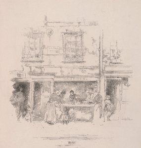 Maunders Fish Shop, Chelsea, 1890. av James Abbott McNeill Whistler