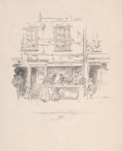 Maunders Fish Shop, Chelsea, 1890. av James Abbott McNeill Whistler