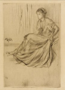 Modell sittende, 1873. av James Abbott McNeill Whistler
