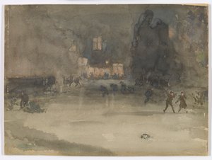 Nocturne: Amsterdam om vinteren, 1882. av James Abbott McNeill Whistler