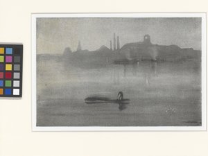 Nocturne: The Thames At Battersea (lithotint) av James Abbott McNeill Whistler