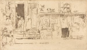 Gammelklærbutikk, nr.II, ca. 18841886. av James Abbott McNeill Whistler