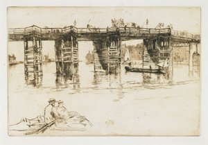 Den gamle Putney Bridge av James Abbott McNeill Whistler