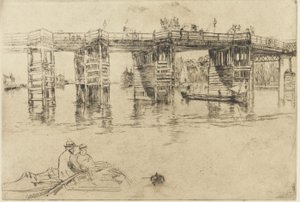 Gamle Putney Bridge av James Abbott McNeill Whistler