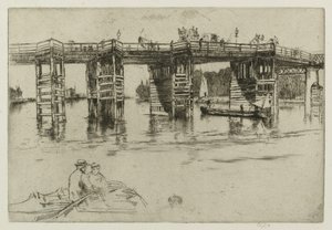 Gamle Putney Bridge av James Abbott McNeill Whistler