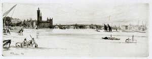 Old Westminster Bridge av James Abbott McNeill Whistler