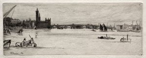 Old Westminster Bridge, 1871. av James Abbott McNeill Whistler