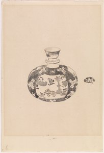 Oviform ingefærkrukke med klokkeformet deksel, 1878. av James Abbott McNeill Whistler