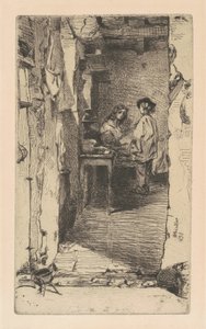 Rag Pickers, Mouffetard Quarter, Paris, 1858. av James Abbott McNeill Whistler